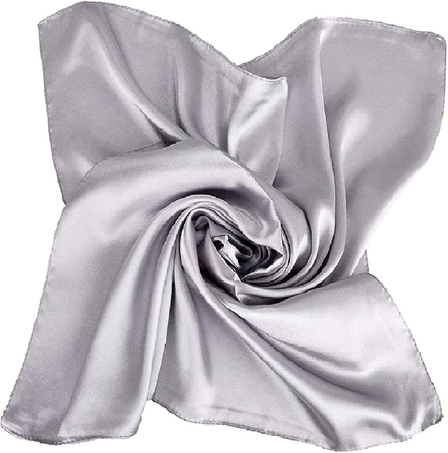 Satin Silk Large 90 cm X 90 cm Square Plain Nautical Head Neck Scarf Wrap 28 Colours SACL CLOTHING