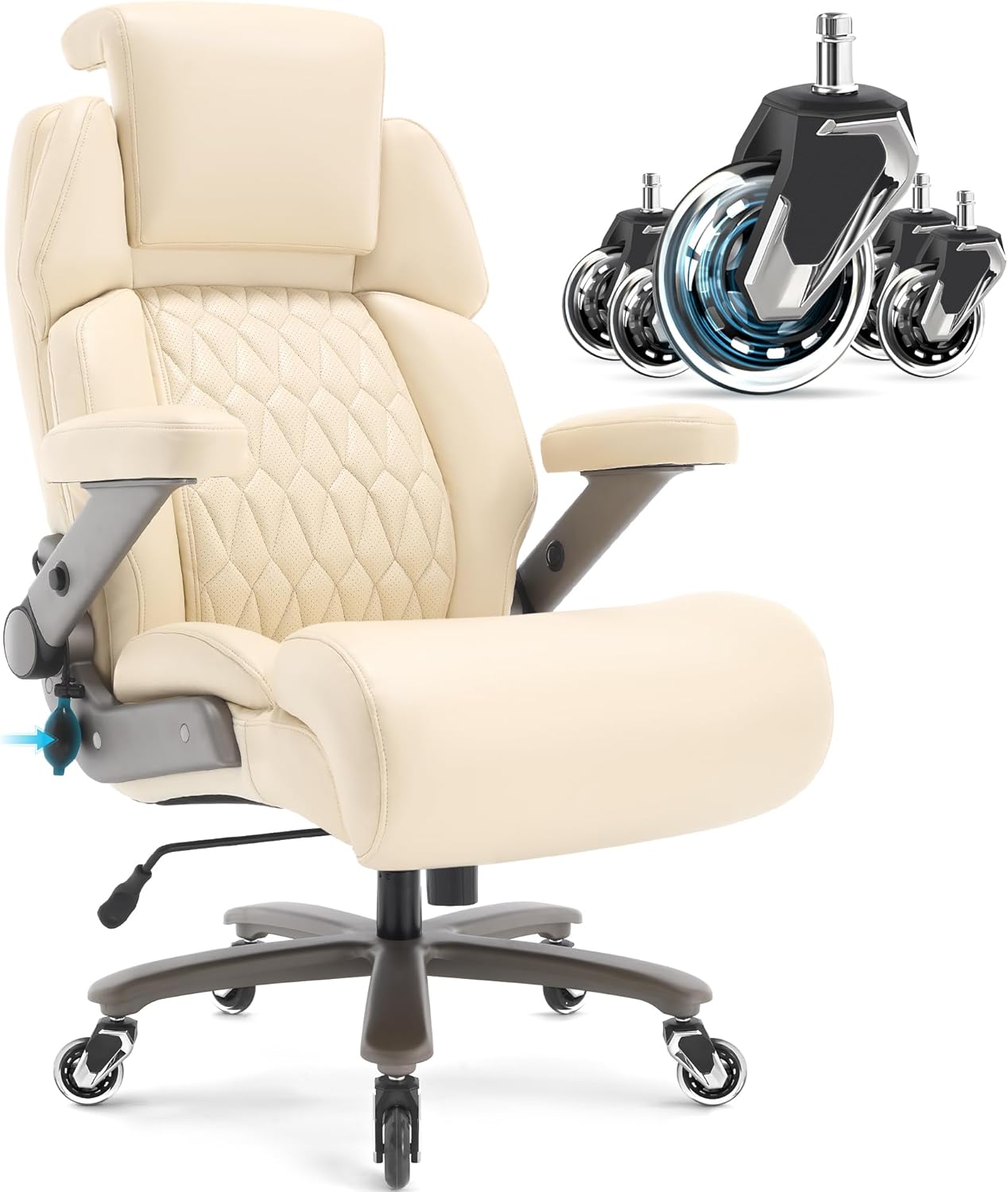 Ubuy Computer Chair With Rubber Wheels Big And Tall Office Chair