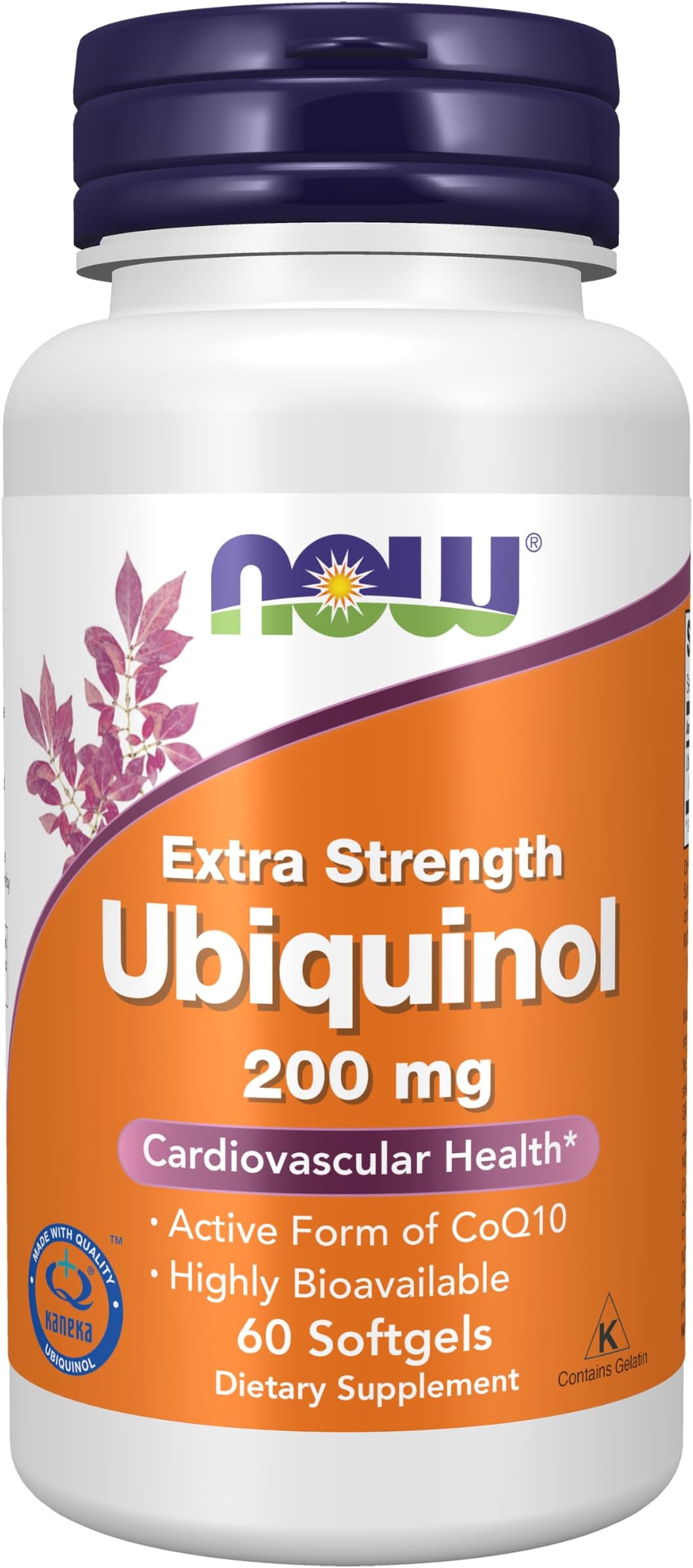 NOW Supplements, Ubiquinol 200 mg, High Bioavailability (the Active Form of CoQ10), 60 Softgels