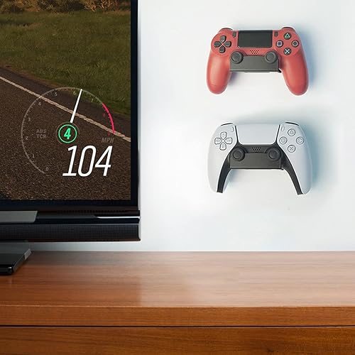 Miniatura 7 de Monzlteck Nuevo soporte de pared para controlador PS4, compatible con controlador PS5, aplicación sin tornillos (individual)