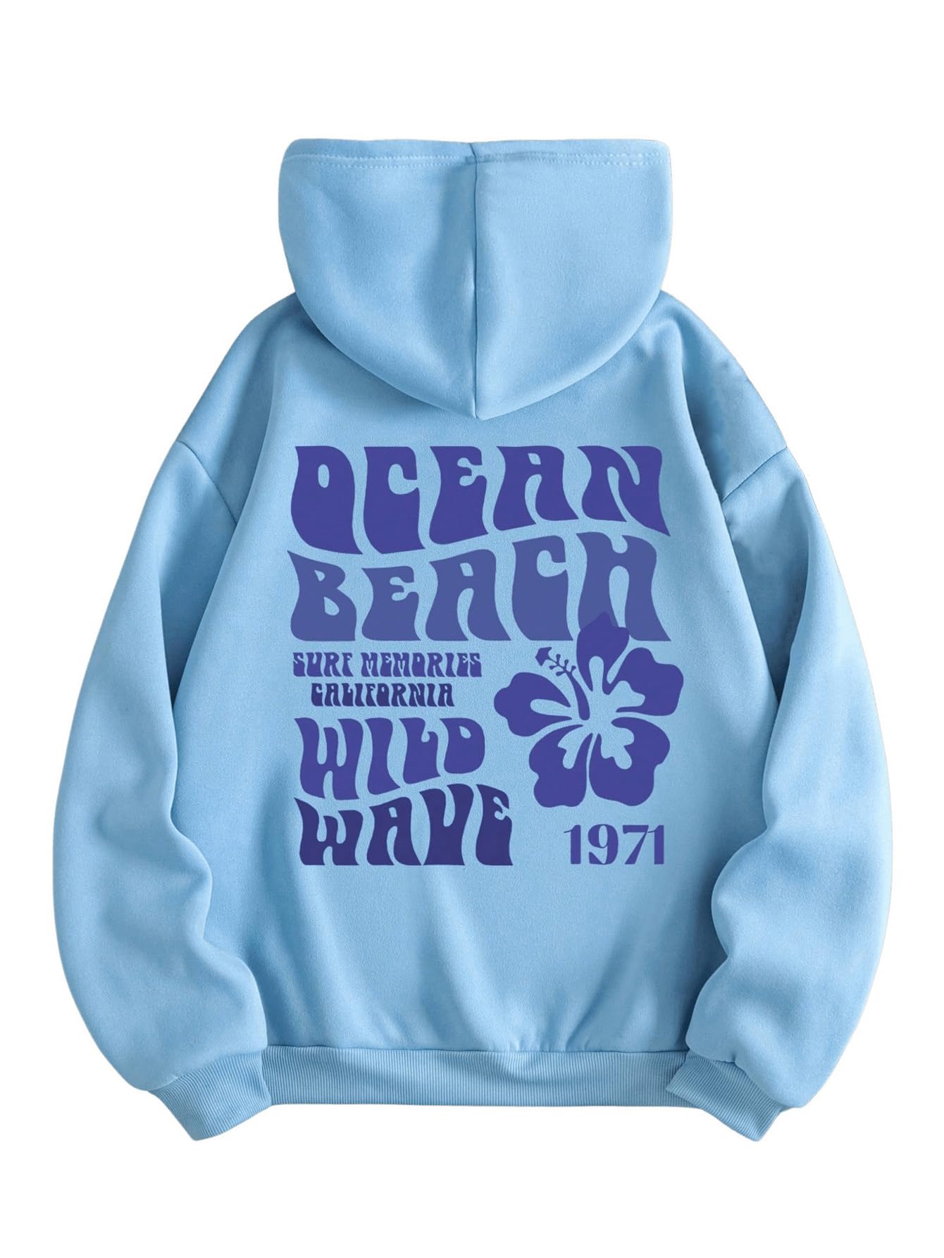 SweatyRocksWomen's Letter Graphic Drawstring Hoodies Long Sleeve Thermal Pullovers Sweatshirts