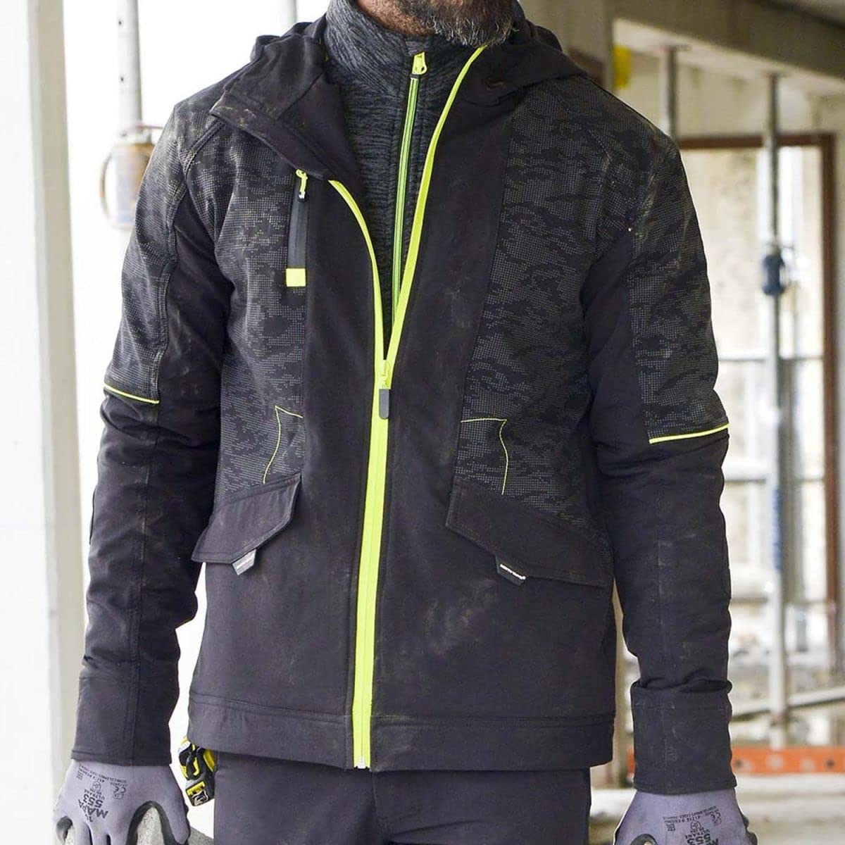 Kurtka robocza North Ways Garcia Black And Yellow Fluo