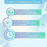 Vista 4 de Gel limpiador de manchas de moho y hongos FOLLOWIN 16oz para sello frontal de lavadora, limpiador de manchas de moho para el hogar para ducha