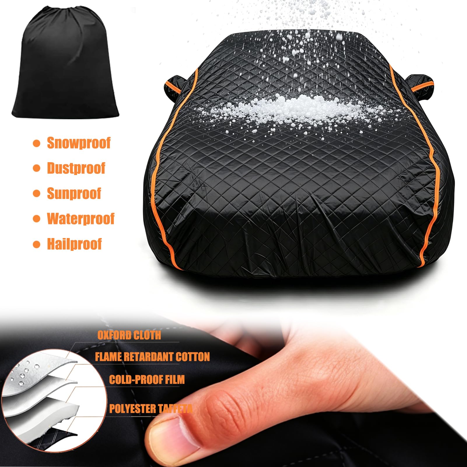 Funda Coche Exterior para DFSK E5 Plus 2024-2026,Cubierta Completa del Coche Antigranizo,Funda Lona Impermeable, antihojas, Resistente al Viento, al Polvo y a los arañazos