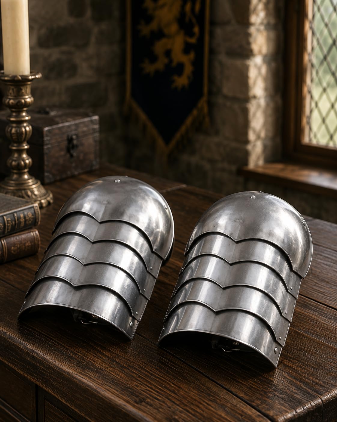 Armatura Medievale Rinascimentale Combattimento Pauldron Coppia Piastra Spalla