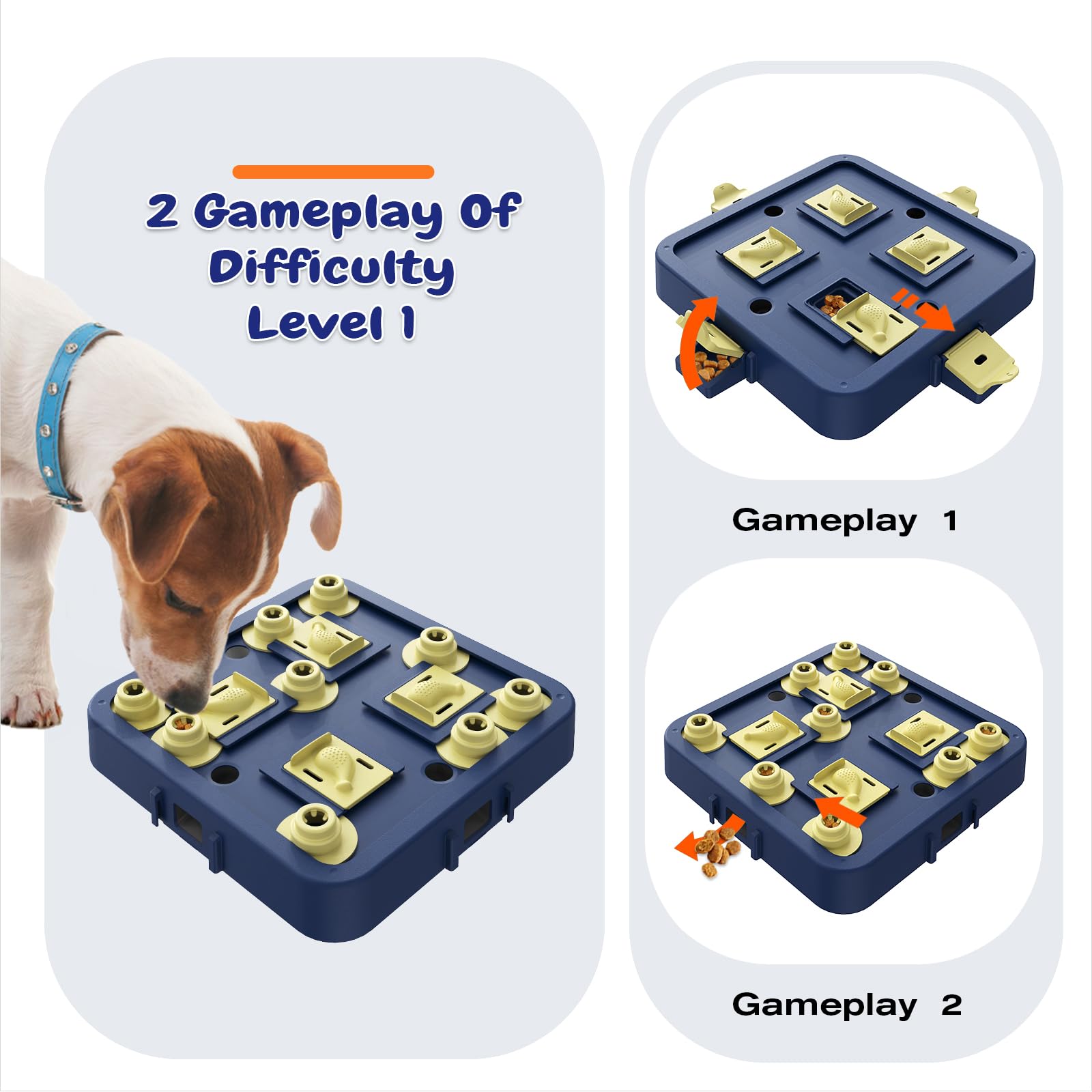 KADTC Dog Chess Puzzle Toy, U.S. Brand & Design - 3 Levels of Step-by-Step Challenge,Easy-to-Advanced for Smart Dogs Interactive Boredom Buster Mental Stimulation Enrichment Puppy Treat Brain Games - image 4