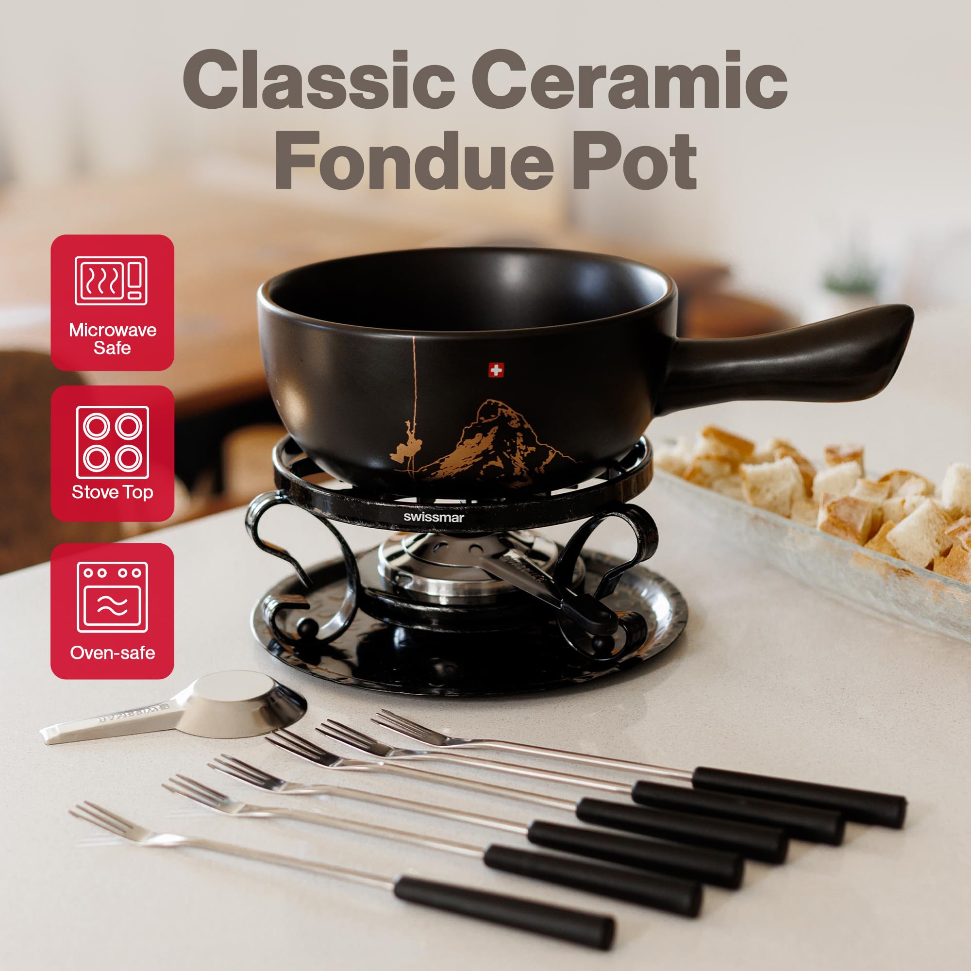 Swissmar Gruyère Service à fondue 9 pièces