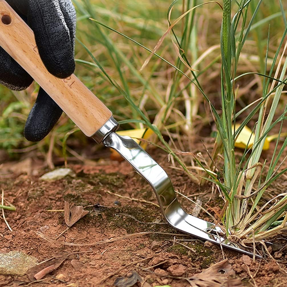 激安商品 Iplusmile 雑草抜き 草取り道具 草抜き 除草フォーク 草抜きフォーク ステンレス 雑草掘削 雑草フォークツール 2タイプ各3本 6本セット Sungaipenuhkota Go Id