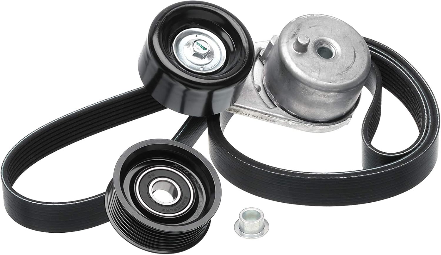 Gates 90K-38378A Complete Serpentine Belt Kit with Tensioner, Idler Pulley & Hardware - OE Quality Drive System Restore