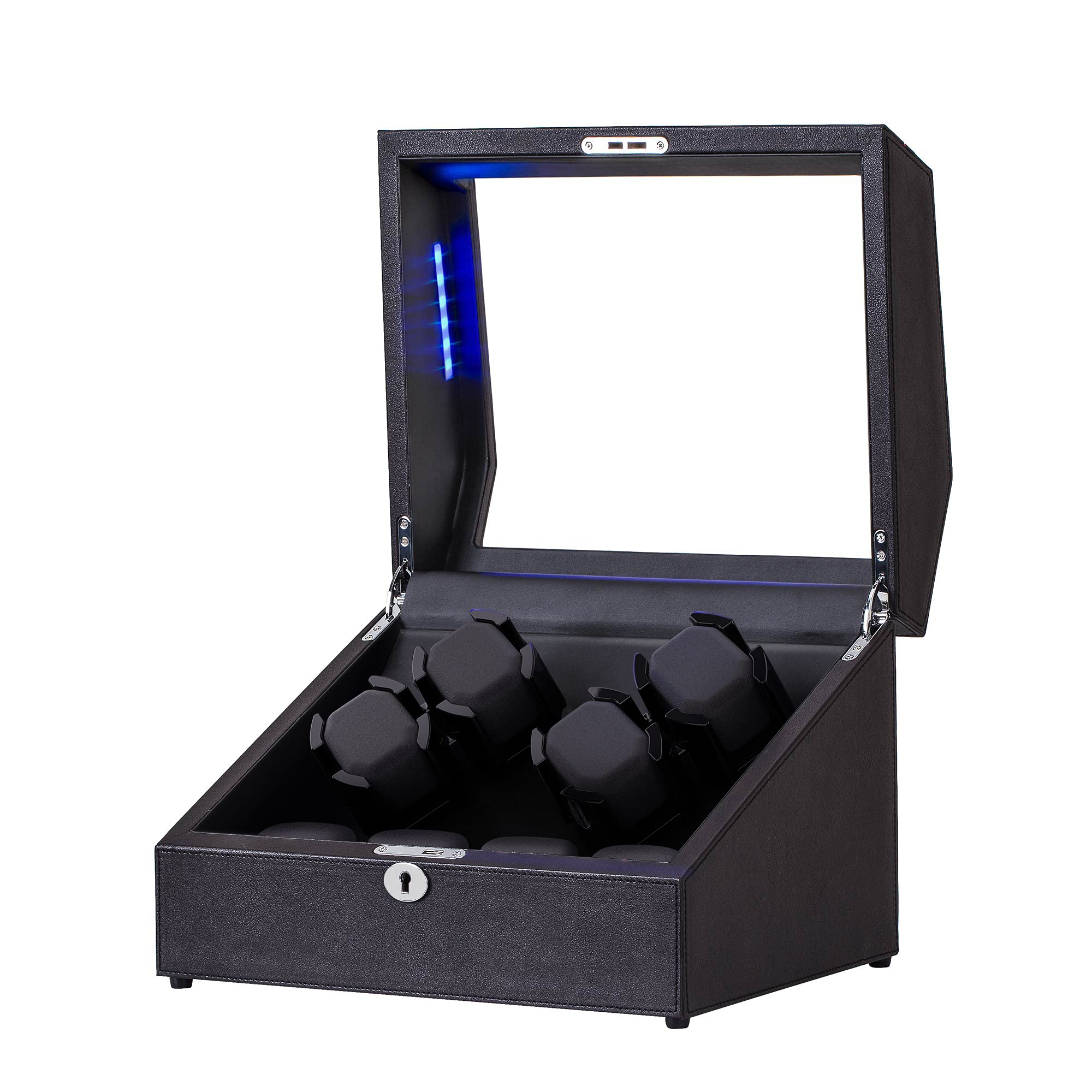 Buy JINS&VICO Watch Winder for 4 Watches +4 Extra Storages with Blue