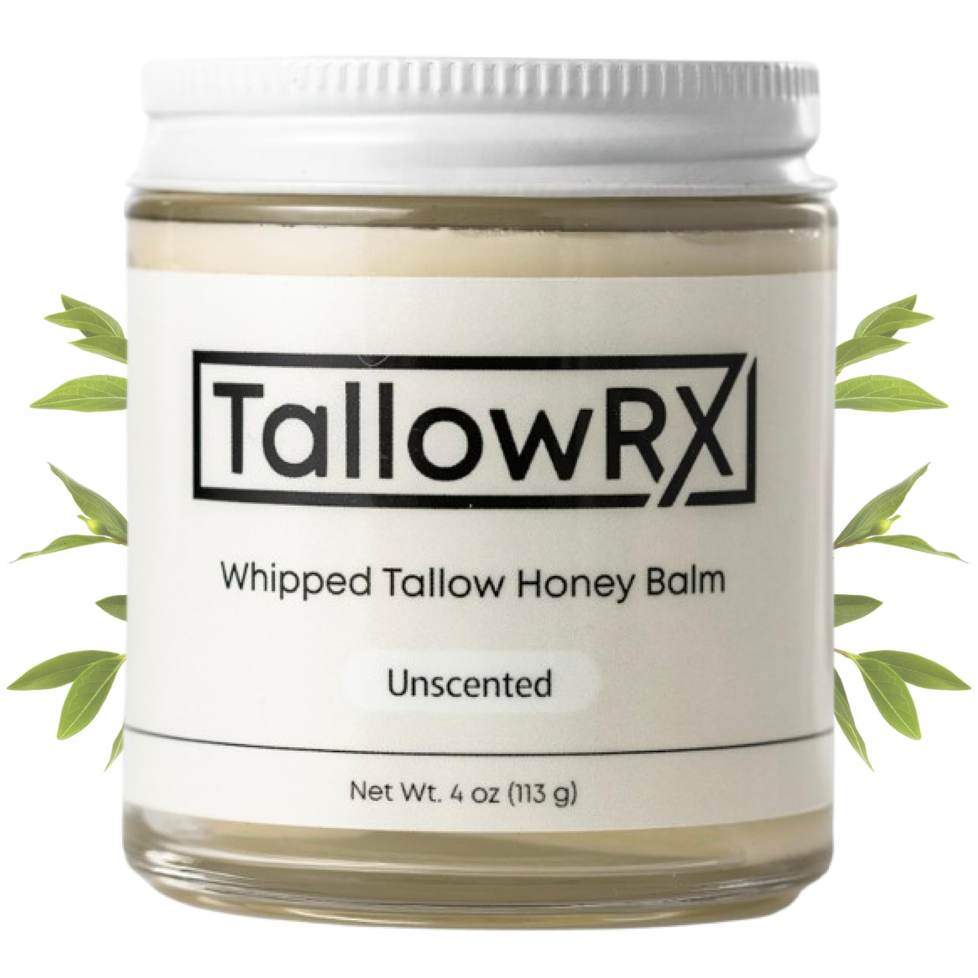 100% Grass-Fed Beef Tallow for Skin – Whipped Tallow Honey Balm, Pure & Organic Moisturizer for Face & Body with Manuka Honey, Jojoba & Calendula – Deep Hydration & Soothing (4 oz, Unscented)
