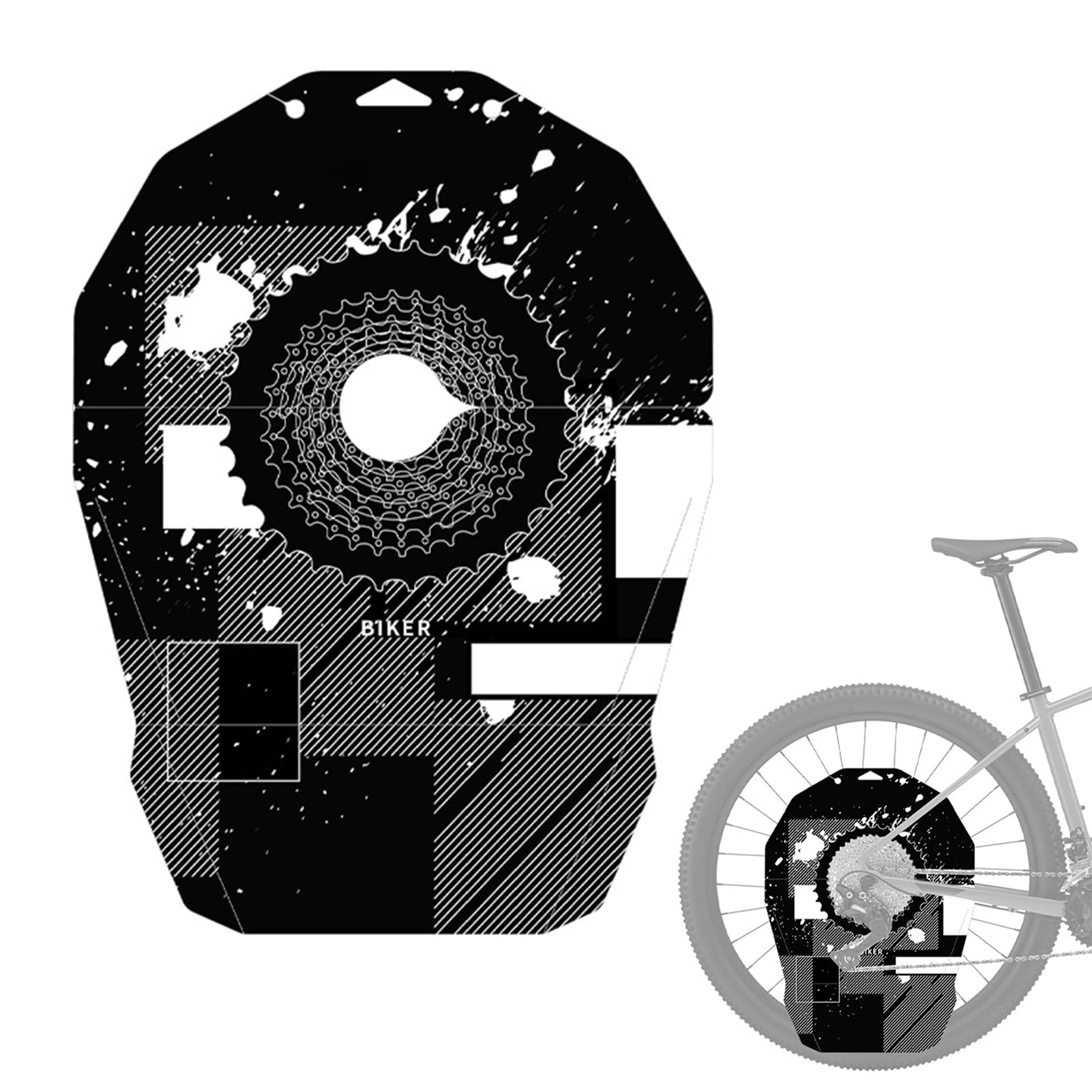 ciciglow Couvercle de Frein à Disque de Vélo, Huile Gardée à Cyclisme Système de Freinage Nettoyant Protecteur de Vélo pour L'entretien et le Lavage avec 10 Mm D'épaisseur (BLACK)