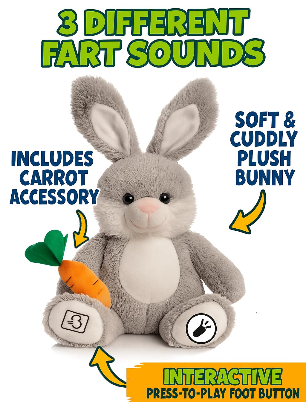Click to get Gears Out Pooter Cottontail Farting Bunny Plush  