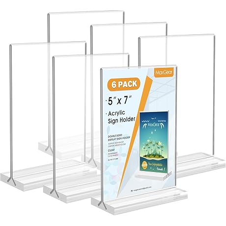 MaxGear Double Sided Picture Frame 5x7