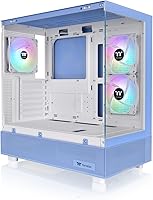 Thermaltake View 270 Plus TG ARGB Hydrangea Blue E-ATX Mid Tower Case - Dual Tempered Glass, 3x ARGB Fans, 360mm Radiator Support