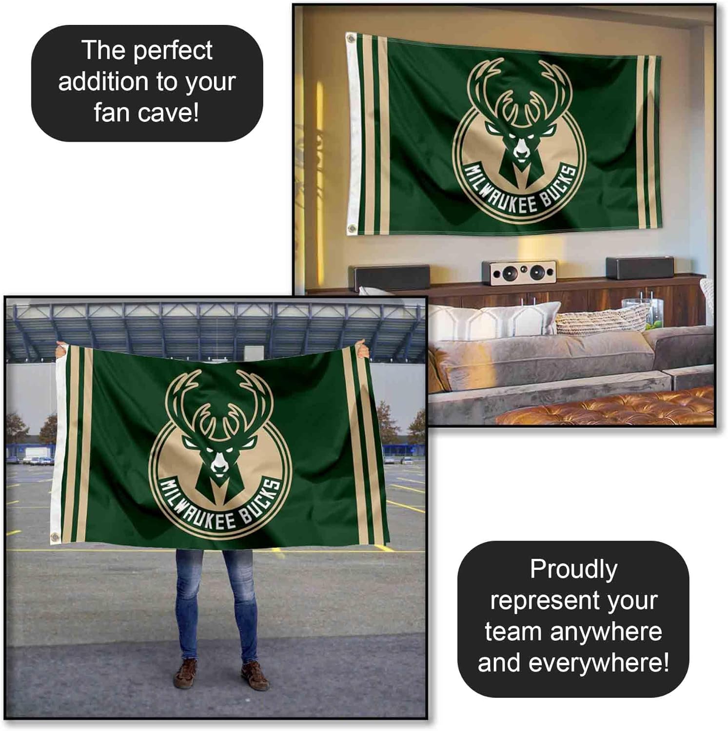 Milwaukee Bucks 3x5 Banner Flag - Image 5