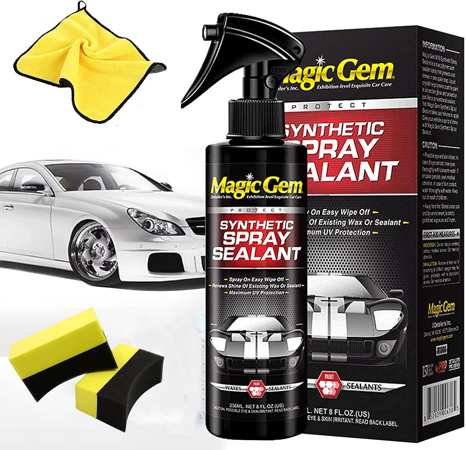 LJXWRF Magic Gem Nano Spray Seal, Car Wax Polish Spray