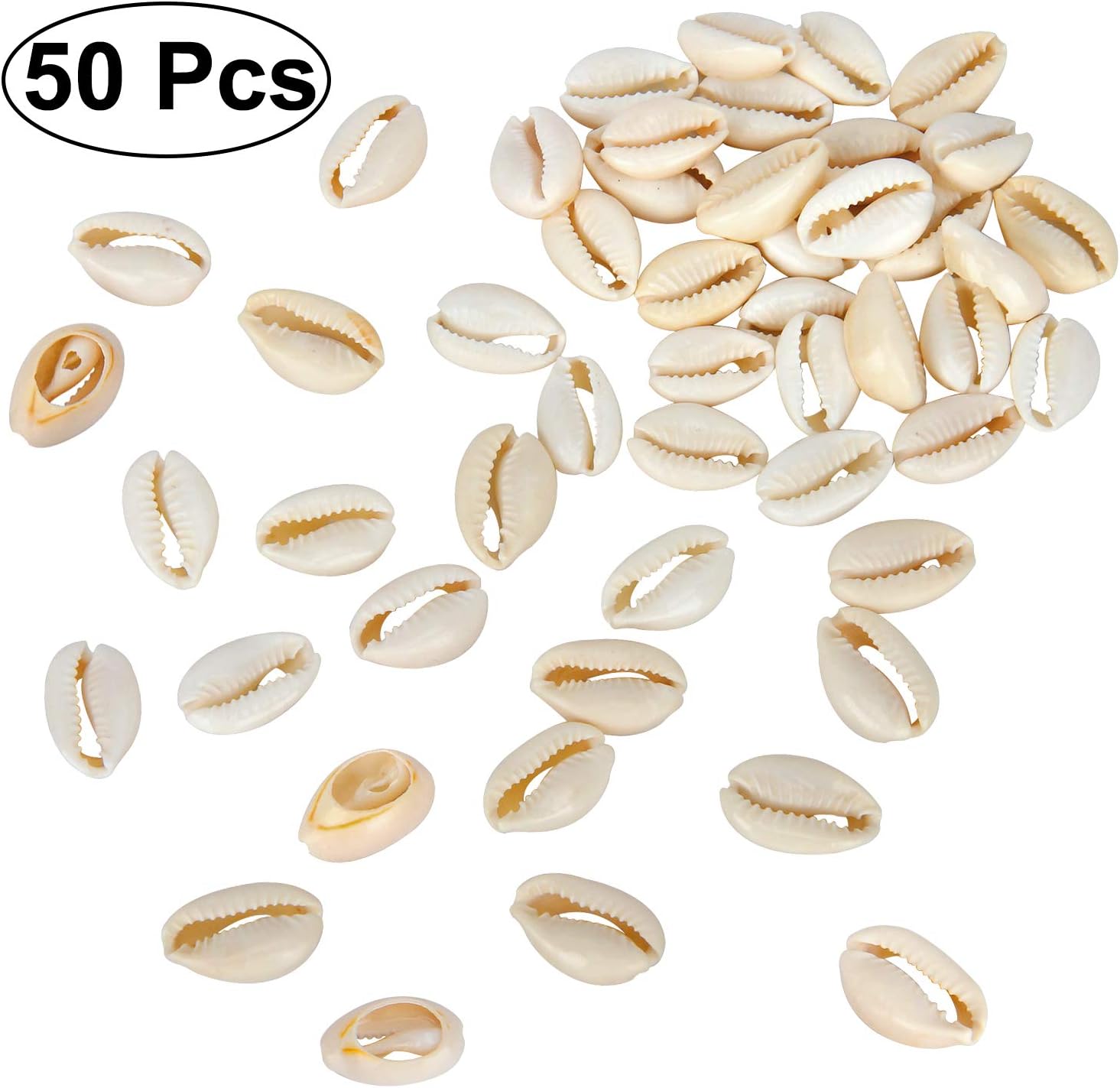 50pcs Natural Spiral Shells, Shell Beads Sea Shells Beach Seashells for DIY Jewelry Making, Home,Fish Tank and Party Decoration