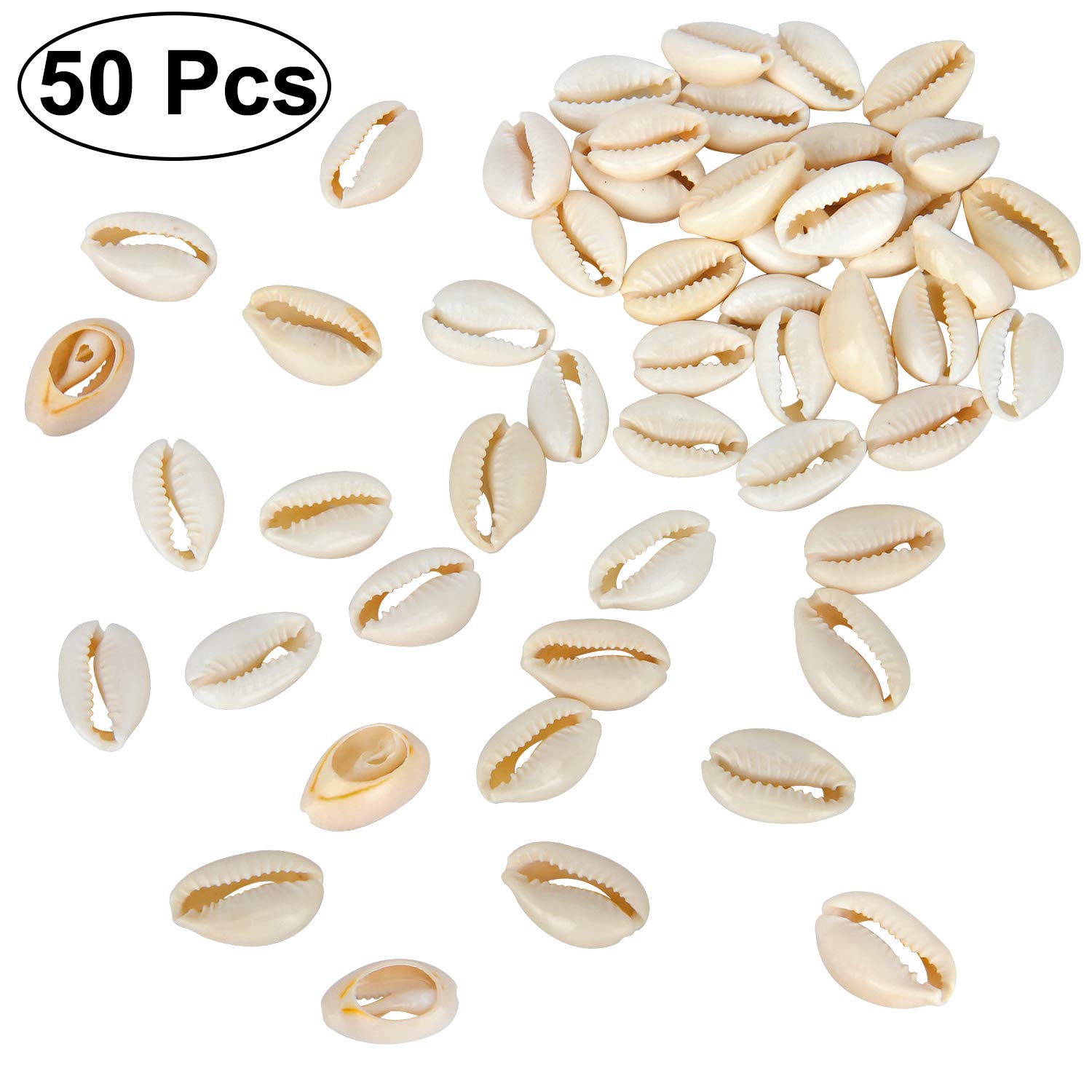 50pcs Natural Spiral Shells, Shell Beads Sea Shells Beach Seashells for DIY Jewelry Making, Home,Fish Tank and Party Decoration