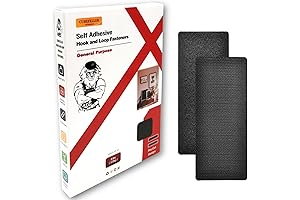 cubefeller® 4x2 Inch Hook and Loop Strips with Adhesive for Guitar Pedalboard