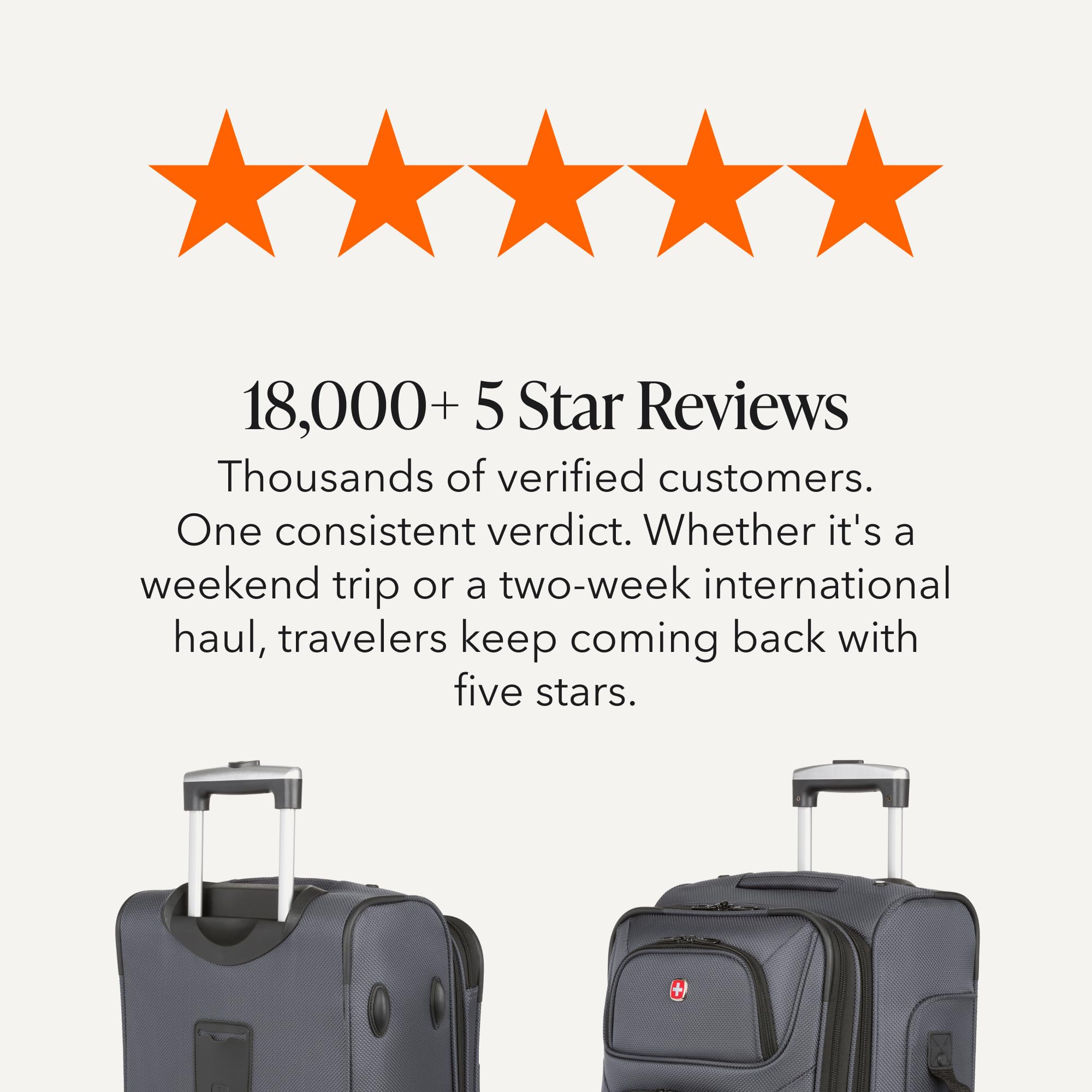SWISSGEAR Sion Carry-On Spinner Luggage, Softside Expandable, Lightweight Suitcase, Dark Grey, 22.75-Inch view 9