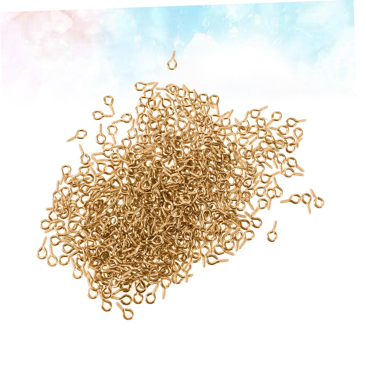 300pcs Creative Golden Screw Eye Pins for DIY Jewelry Making and Safe Craft Accessories Eye Screws for Pendants and Crafts