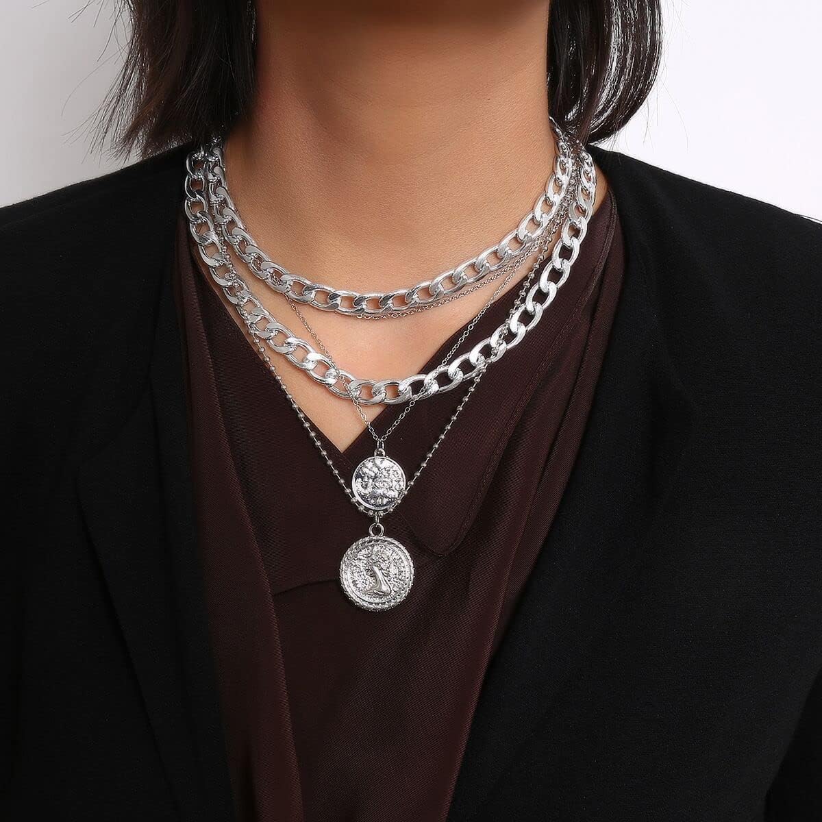 Todenb Pirate Necklace for Women,Chunky Coin Pirate Jewelry Accessories image 3