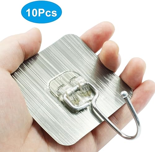 Miniatura 2 de Sherry - 20 ganchos de pared grandes, ganchos adhesivos de plástico de 33 libras (máximo), ganchos resistentes para toallas, gancho de pared