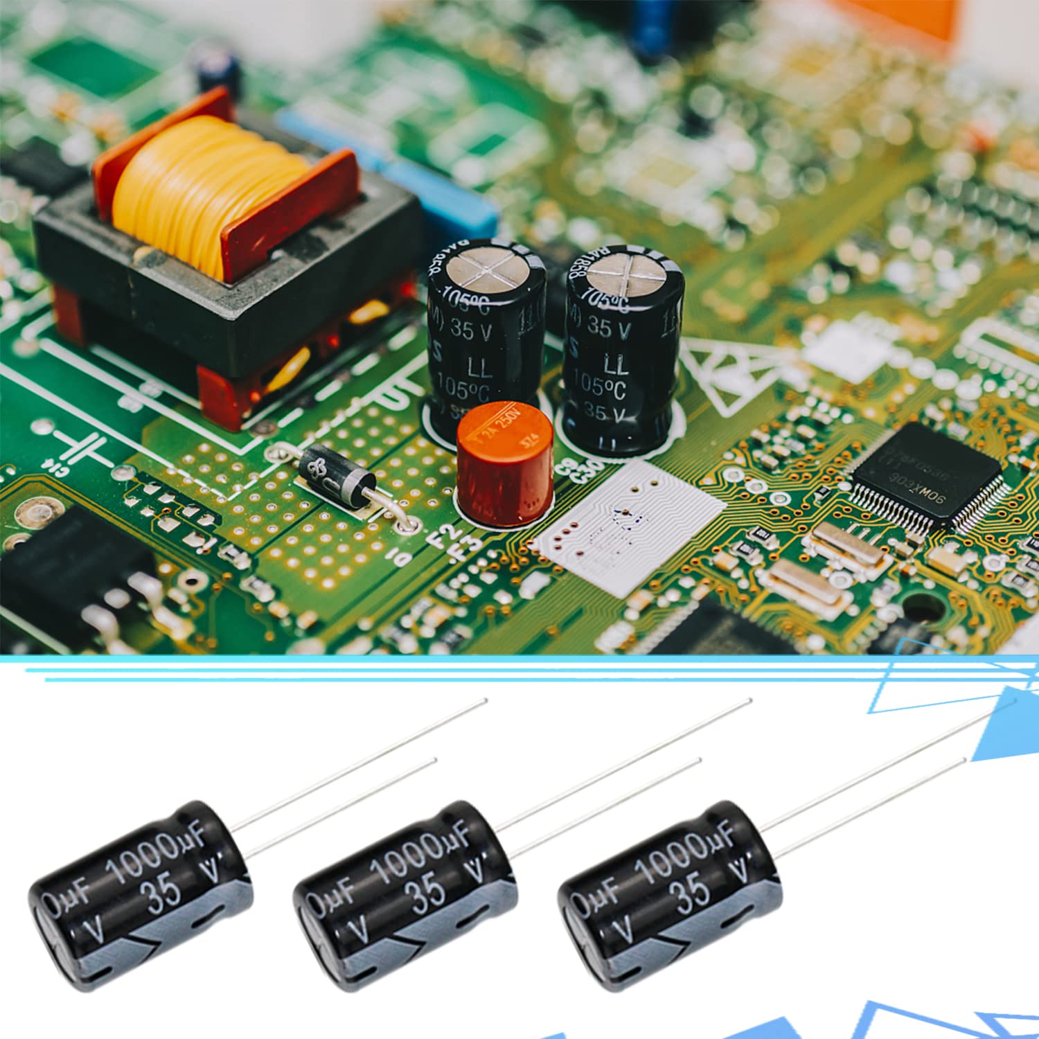 Condensatori Elettrolitici 100 Pezzi, Kit Di Assortiento Di - Foto 9