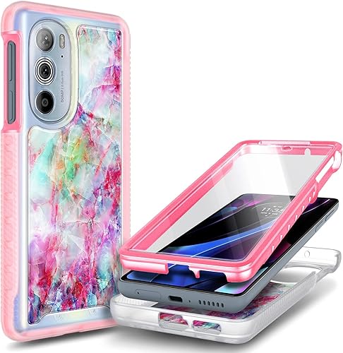 NZND Funda compatible con Motorola Edge Plus (2022) 5G de 6.7 pulgadasEdge Plus 5G UW (2022) con protector de pantalla incorporado, funda protectora