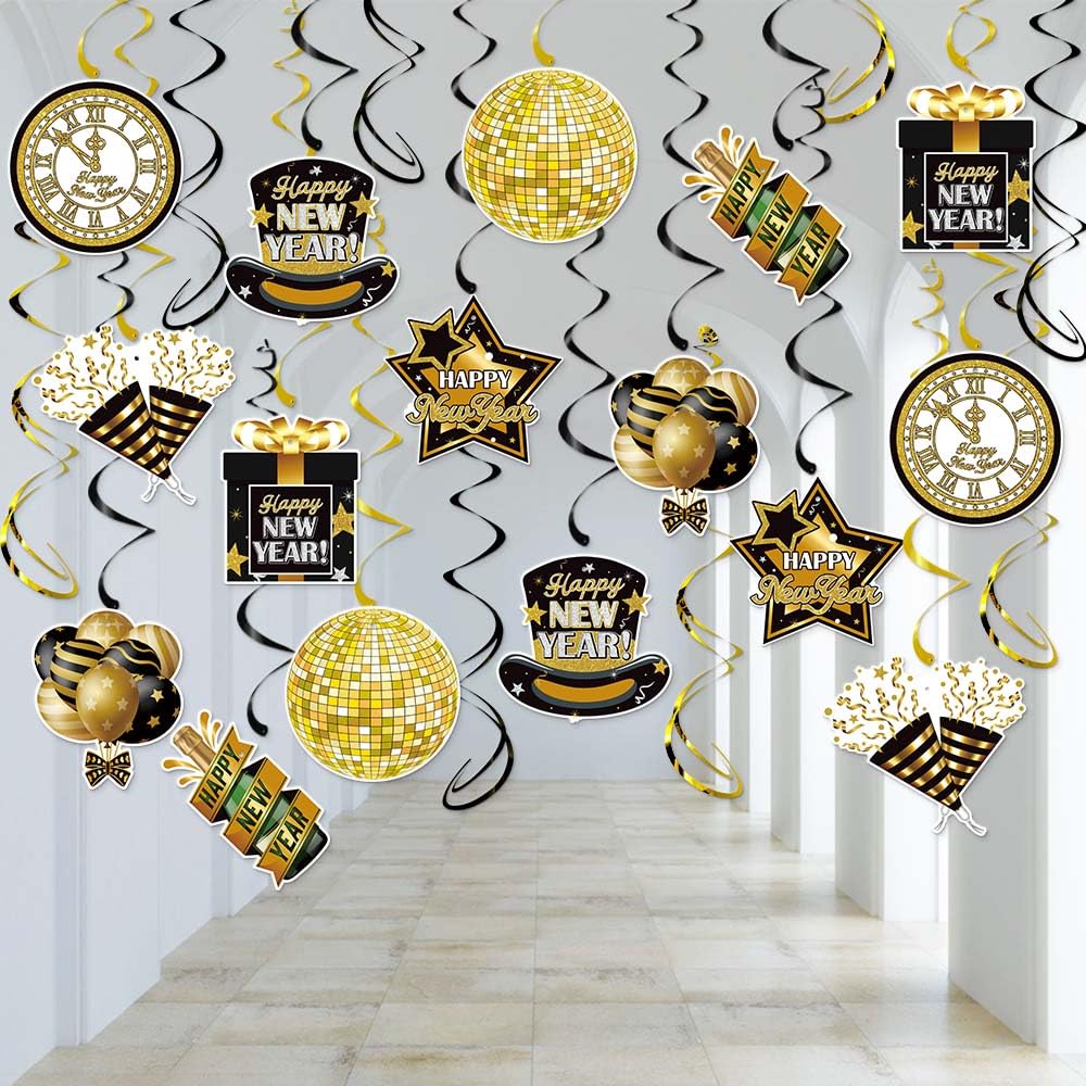 Amazon.com: Happy New Year Decor - 24 Pcs Happy New Year Hanging