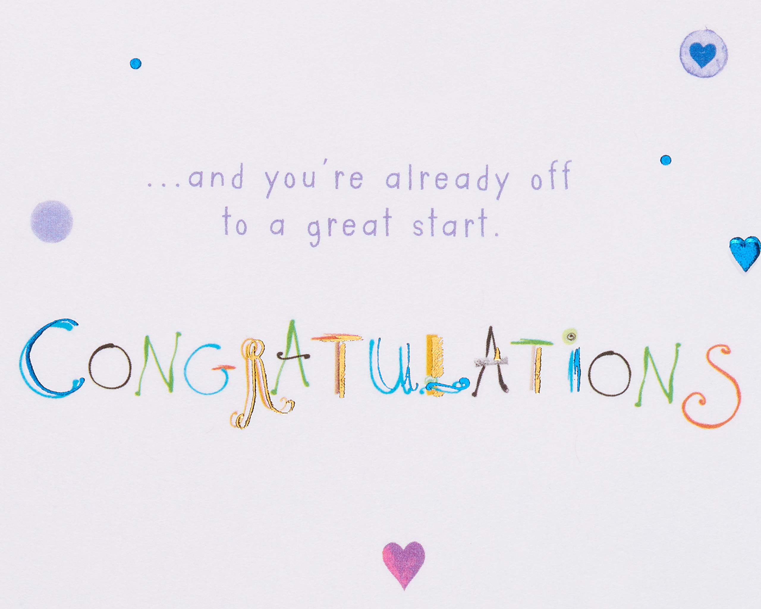 American Greetings Biglietto Bar Mitzvah "You're The Man" - Con Lamina Di Rame, Messaggio Interno "Now It's Official", Busta Blu Inclusa, 21x13.7 Cm - 4