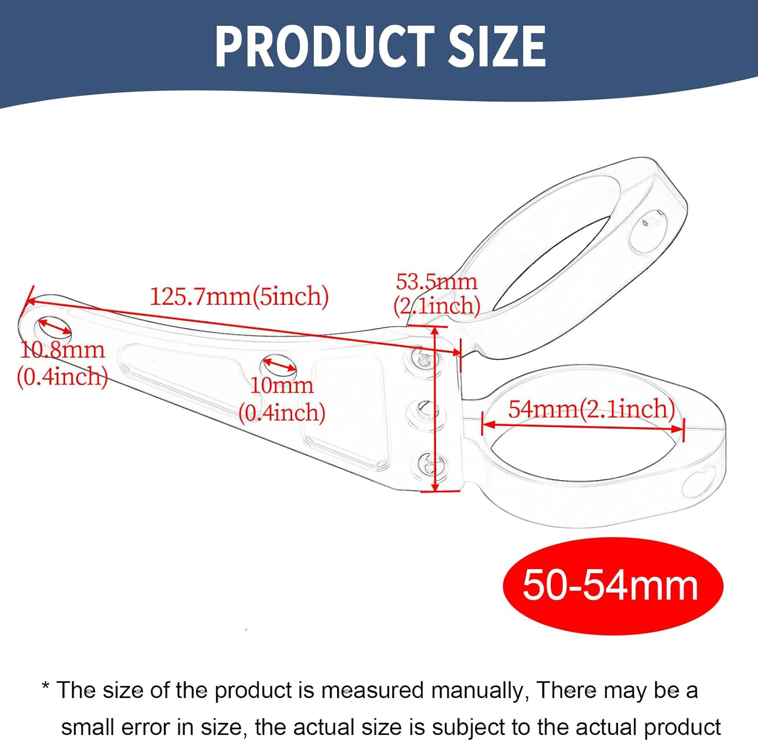 Motorcycle Headlight Bracket CNC 50-54mm Fork Headlamp Mount Brackets for Harley Indian Victory Honda Yamaha Kawasaki Suzuki Ducati Cafe Racer Chopper Bobber Universal