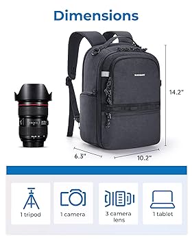 Amazon.com : BAGSMART Camera Backpack, DSLR SLR Small Camera