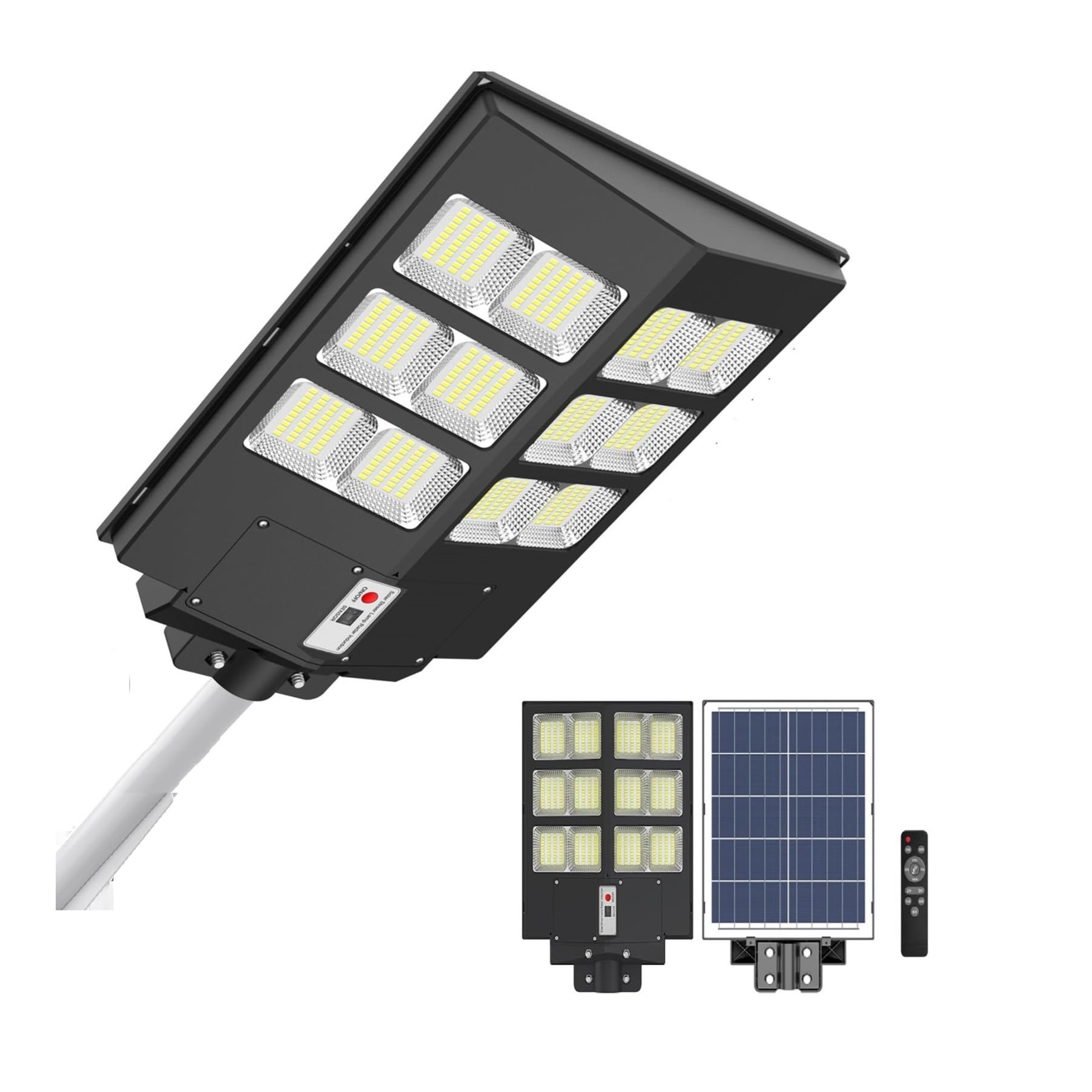 Lenlun 800W Solar Street Lights Outdoor Waterproof, 80000LM Solar Security Lights Dusk to Dawn Motion Sensor Light Lamp for Garage, Patio, Parking Lot, Wall, Playground