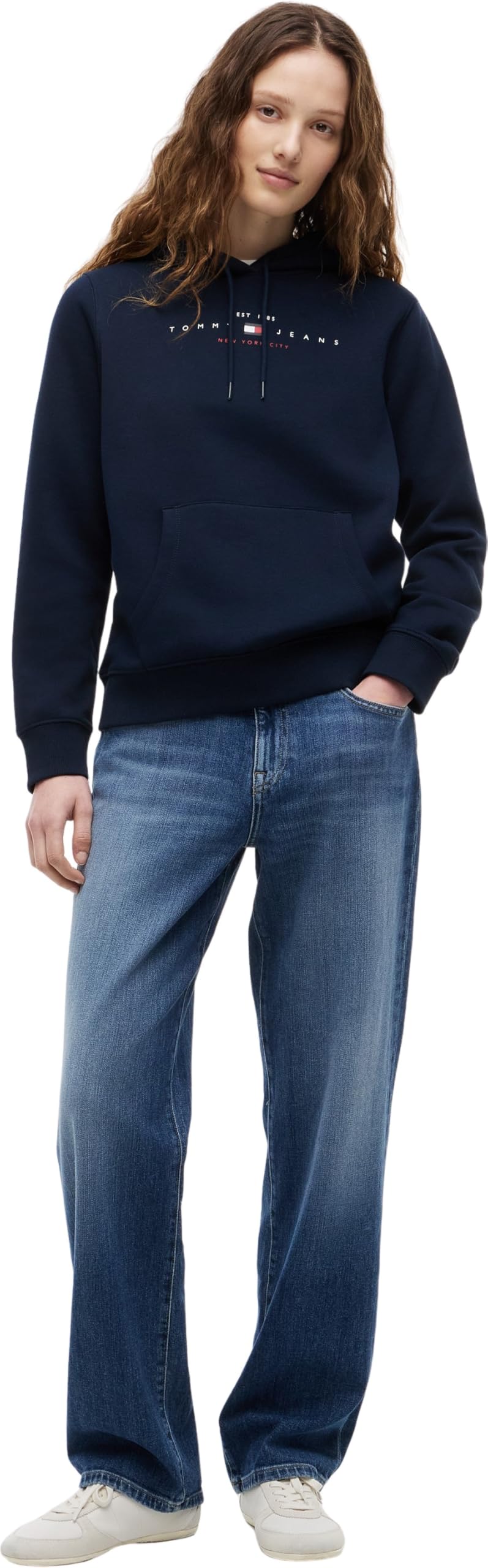 Tommy Jeans Tjw Reg Us Linear Hoodie Dw0dw23485 Sudadera con Capucha Mujer (Pack de 1)