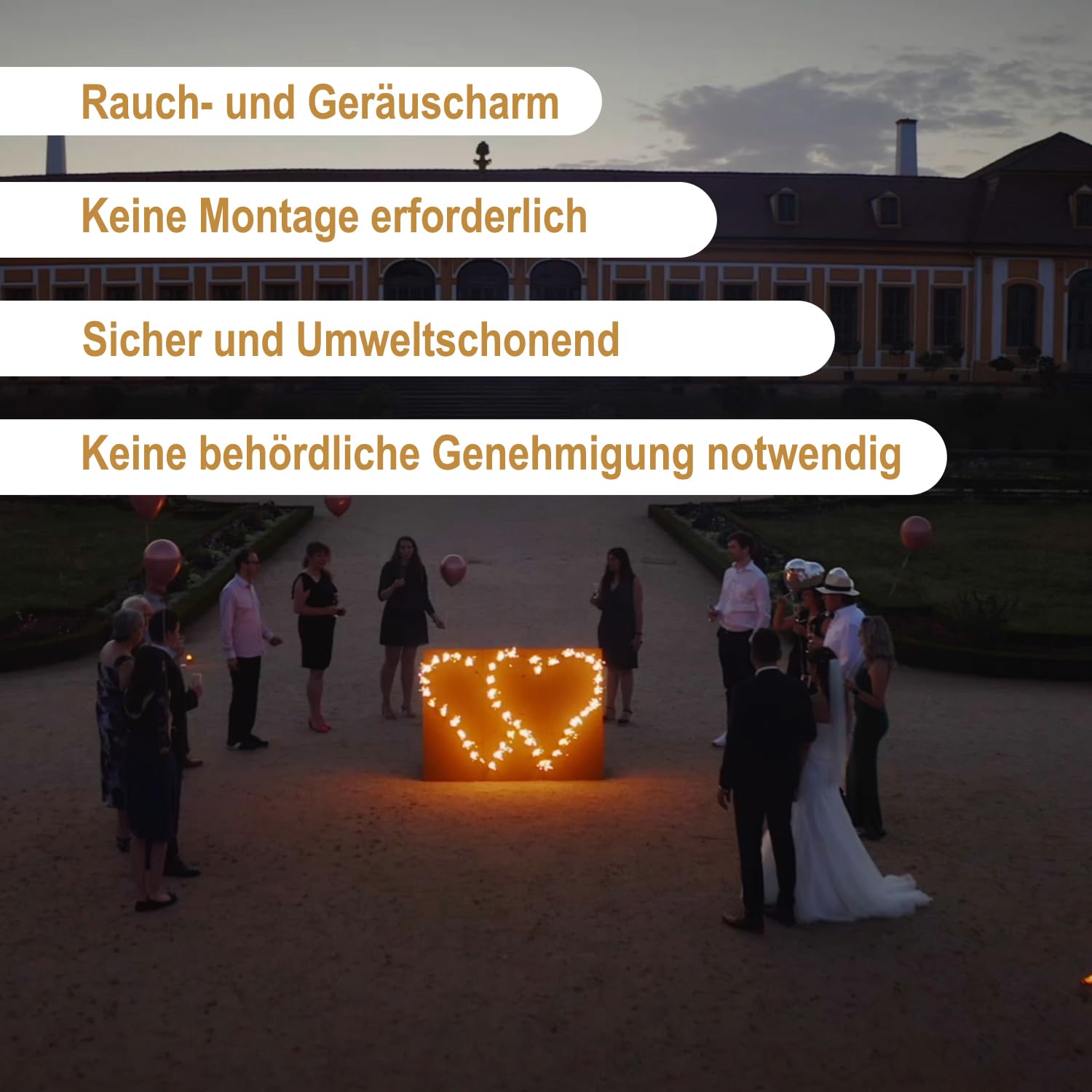 Krause & Sohn Brennendes Herz Hochzeit Verlobung Muttertag Geschenkidee Heiratsantrag (Doppelherz)