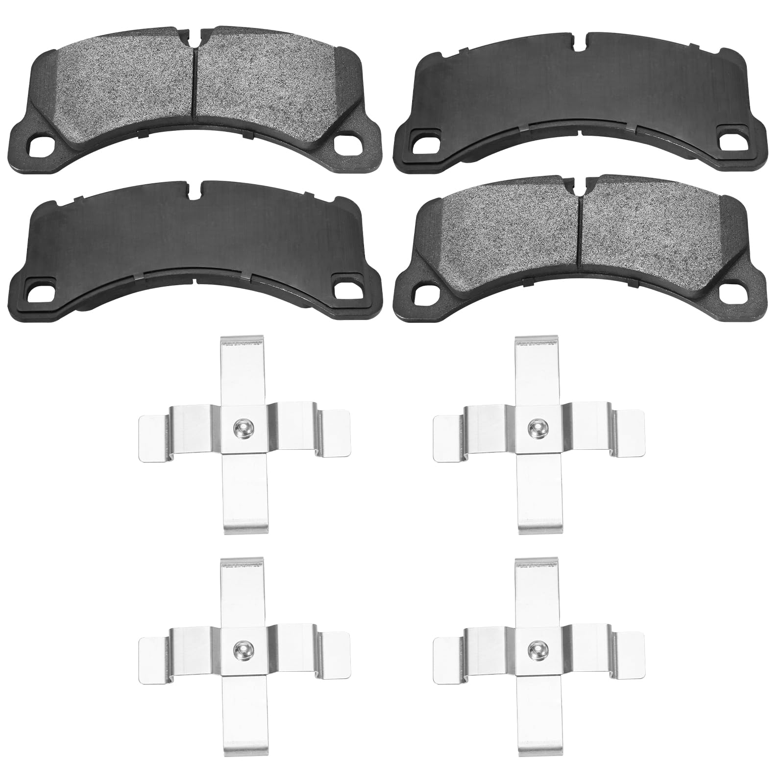 SUPLABEL Ceramic Brake Pads for 2011-2018 Porsche Cayenne 2017-2020 Panamera Front Brake Pads HZ1452 w/Hardware Replacement