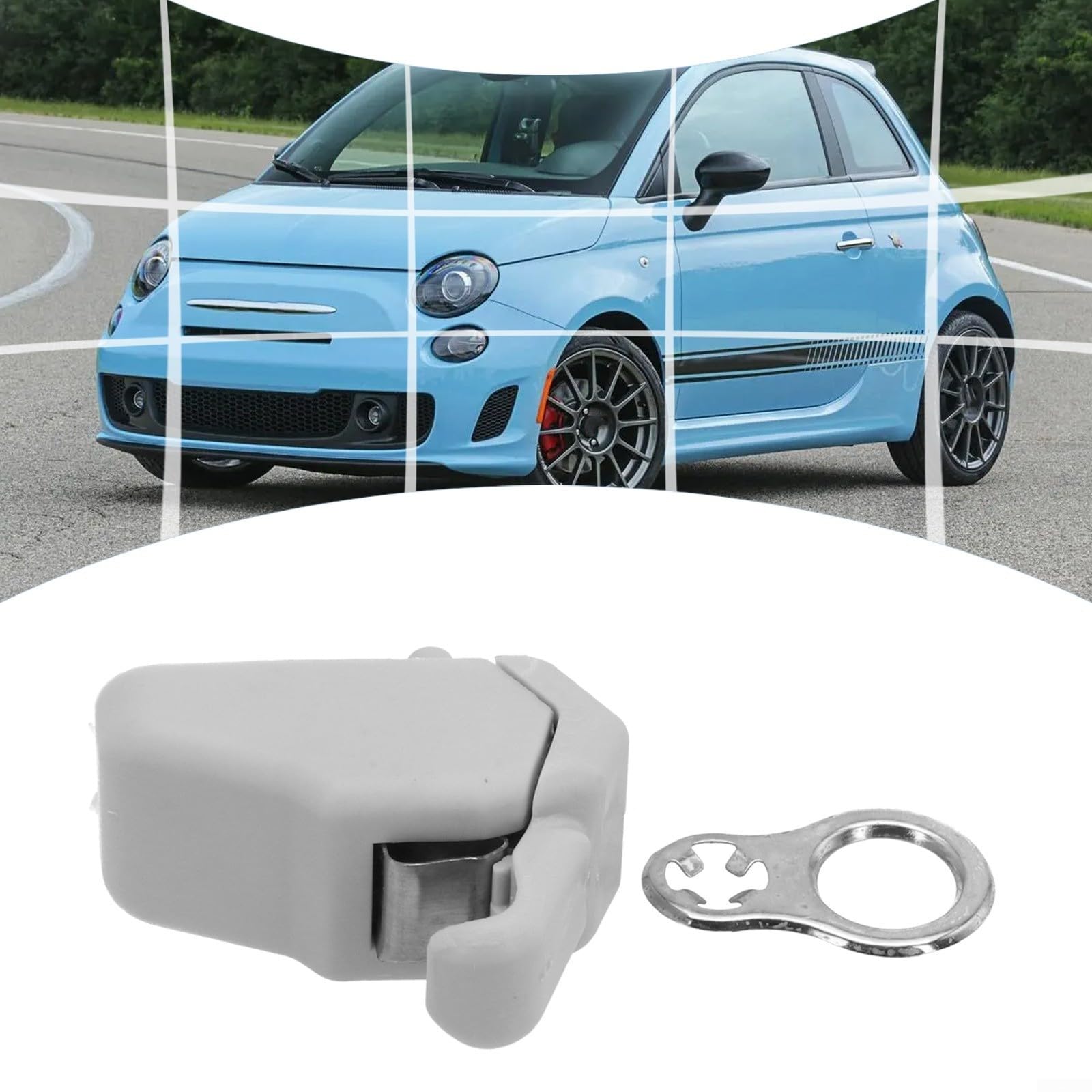 Qualoramall Clip di supporto per aletta parasole per auto, parte di ricambio 5ND86MS7AA per Fiat 500L 2014-2017