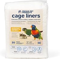 Prevue Pet Products Disposable Bird Cage Liners 20x18 Inch - 20 Pack for Parrots, Parakeets, Cockatiels, Hamsters, Guinea Pigs - Eco-Friendly Odor Control