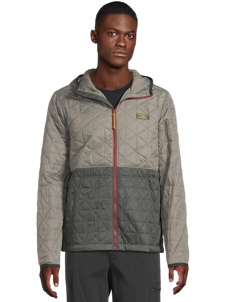 Gray L.L.Bean Katahdin Insulated Hoodie Colorblock