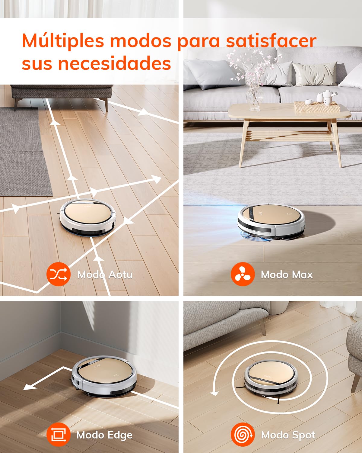 ILIFE V5s Plus - Robot aspirapolvere e mocio combinato | Funziona con Wi-Fi 2.4G / App / Alexa, ricarica automatica, sottile e silenzioso (V5s Pro Upgrade)