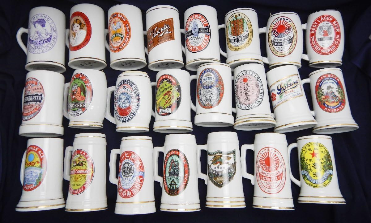 Amazon.co.jp: フランクリンポーセン 懐かしのビア ラベルジョッキ