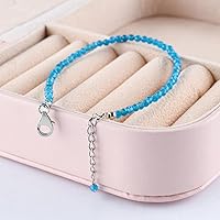 Vista 10 de InfinityGemsArt Natural Bracelet For Women Gemstone Micro Beads Dainty Jewelry Christmas Gifts for Women, Birthstone, Stone Jewelry 925 Sterling