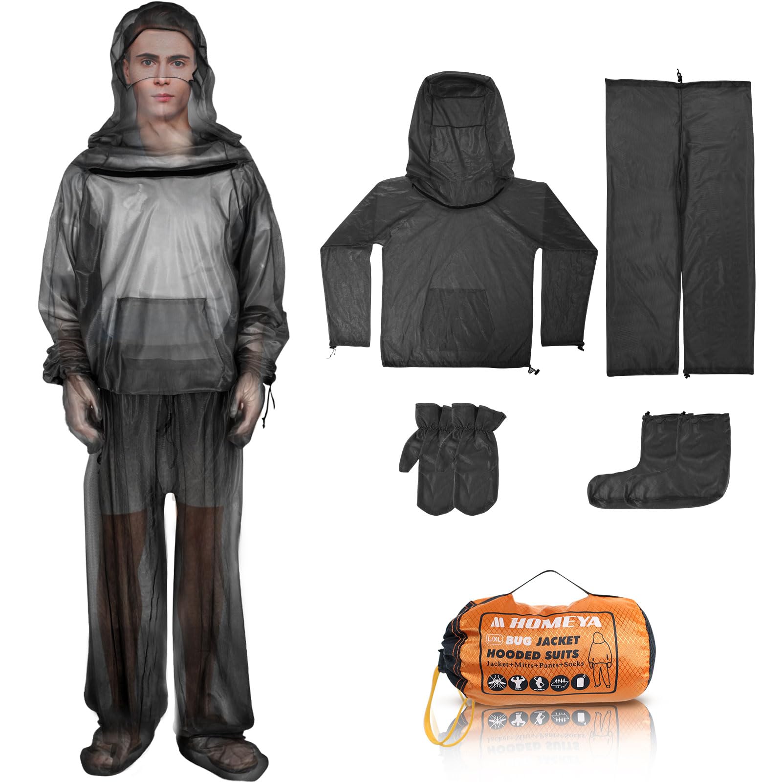 Amazon.com: HOMEYA Bug Jacket L/XL, Anti Mosquito Netting