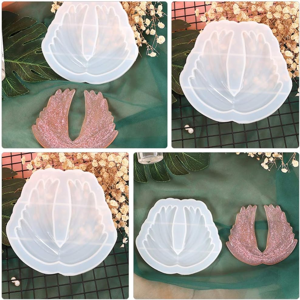 EXCEART Feather Wings Silicone Casting Mold Wings Fondant Mold Angel Wing Crystal Epoxy Resin Mold Wings Home Ornament Handmade Mould DIY Resin Crafts - Image 5