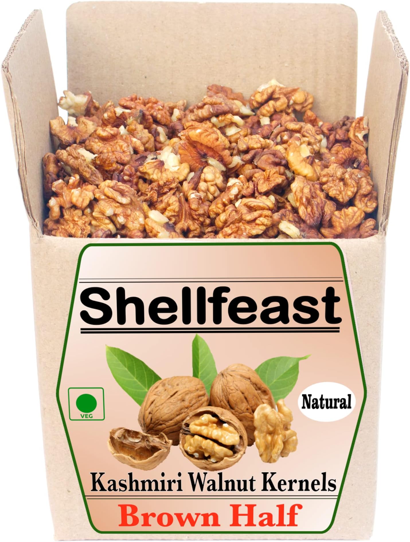 Shellfeast Walnuts Without Shell 1 kg, New Crop 2025, Organic Natural Walnut Kernels