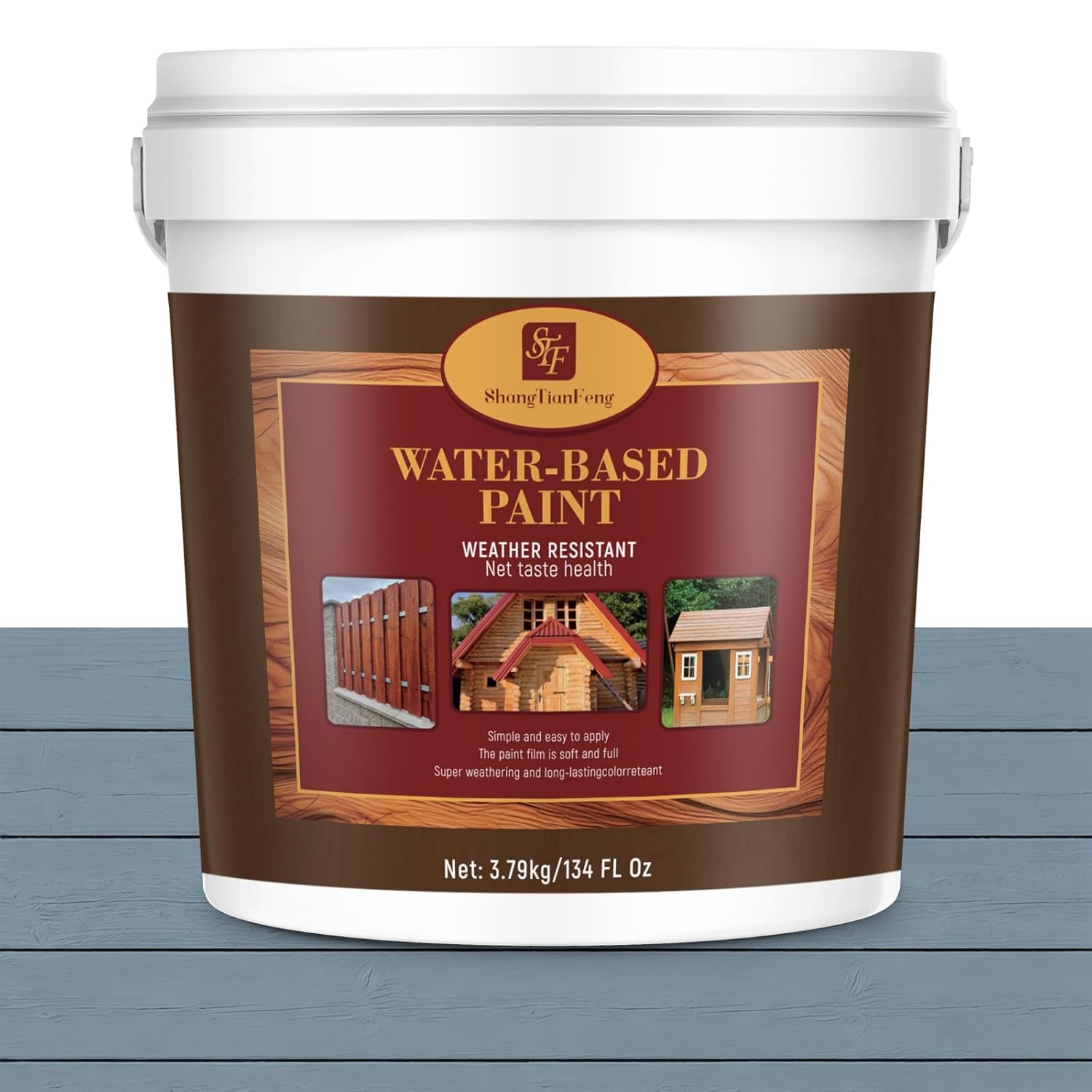 Clay Gray Advanced 1 Gallon Wood Sealant & Finish | Enhances Wood Grain | Flexible, Crack-Resistant Coat for Inside/Outside Terrace and Fence,Planting Boxes,Non-Toxic Environmentally Friendly
