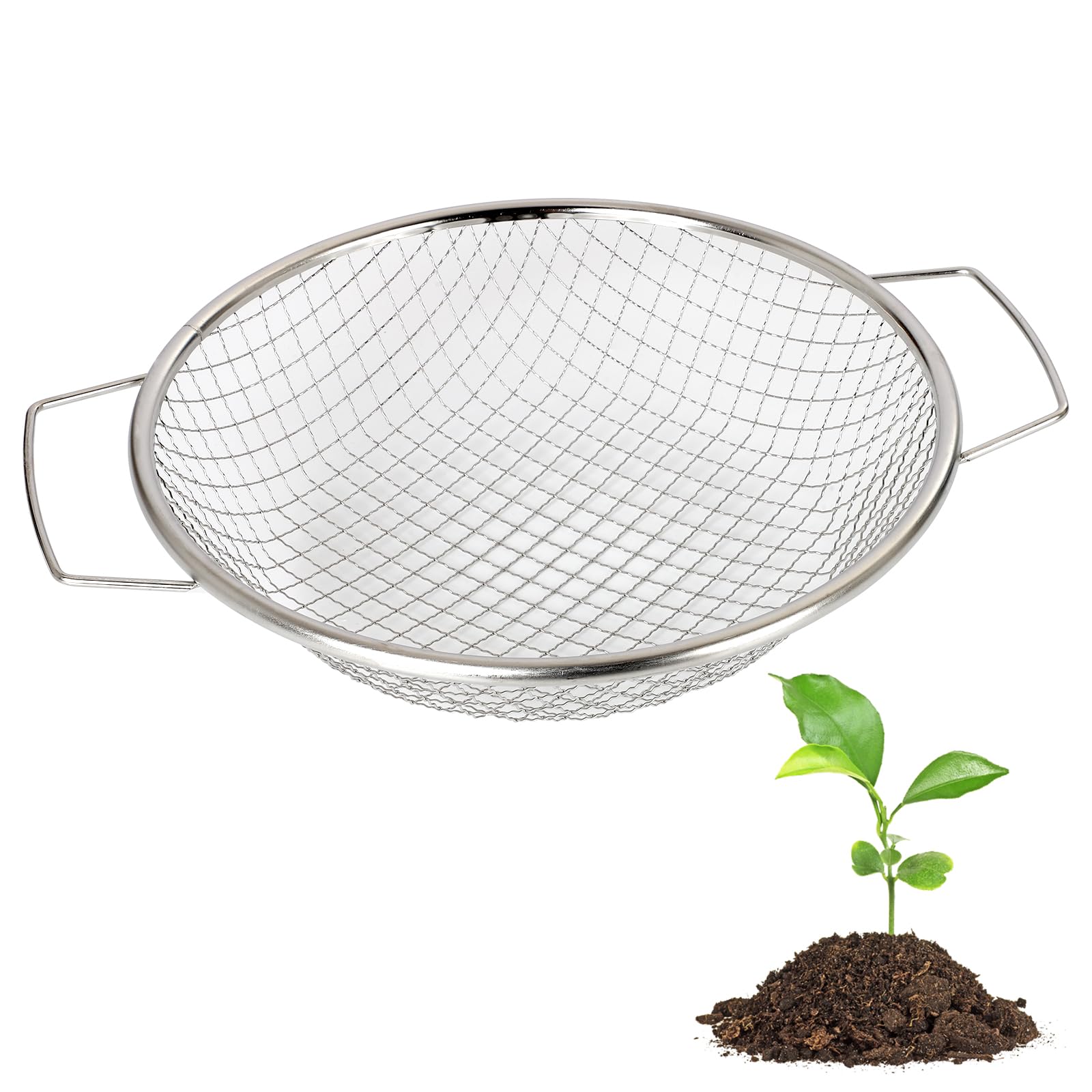 2Pcs 304 Stainless Steel Soil Sifter 1/4" 3/8" Screen Fit 5 Gal Bucket — Amazon image 11