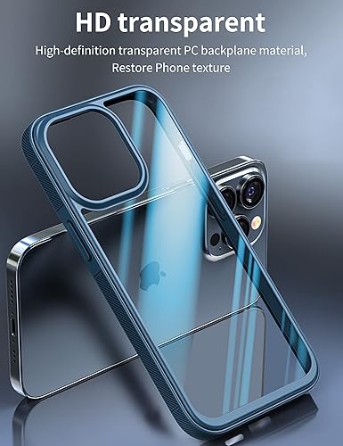 Miniatura 5 de Quikbee Funda diseñada para iPhone 13 Pro Max, antideslizante, transparente, no amarillea, grado militar, resistente a las caídas, delgada y